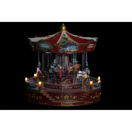 Kalėdų papuošalai DKD Home Decor LED Šviesus Judesių Muzikinis Spalvotas PVC Derva 30 x 30 x 30 cm