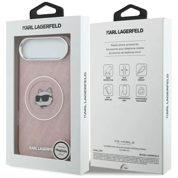 Karl Lagerfeld IML Choupette Head Logo MagSafe - Case iPhone Air (Pink)