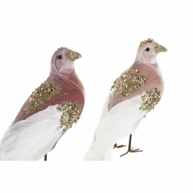 Новогоднее украшение DKD Home Decor полиэстер Птица (20 x 9 x 46 cm) (2 штук)
