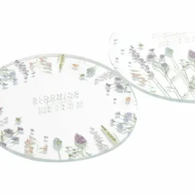 Фонарь DKD Home Decor Стеклянный Разноцветный Бабочка (10 x 10 x 1 cm) (2 unidades)