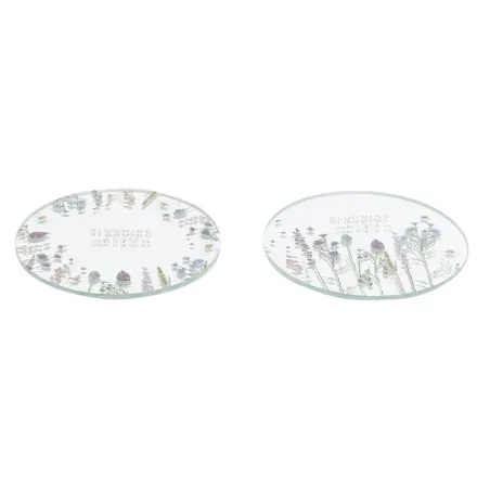 Фонарь DKD Home Decor Стеклянный Разноцветный Бабочка (10 x 10 x 1 cm) (2 unidades)