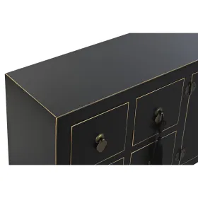 TV furniture DKD Home Decor Black Oriental White Golden White/Black Metal Fir MDF Wood 130 x 26 x 51 cm
