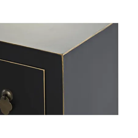 Televizoriaus baldai DKD Home Decor Juoda Rytietiškas Balta Auksinis Balta / Juoda Metalinis Eglė Medžio MDF 130 x 26 x 51 cm