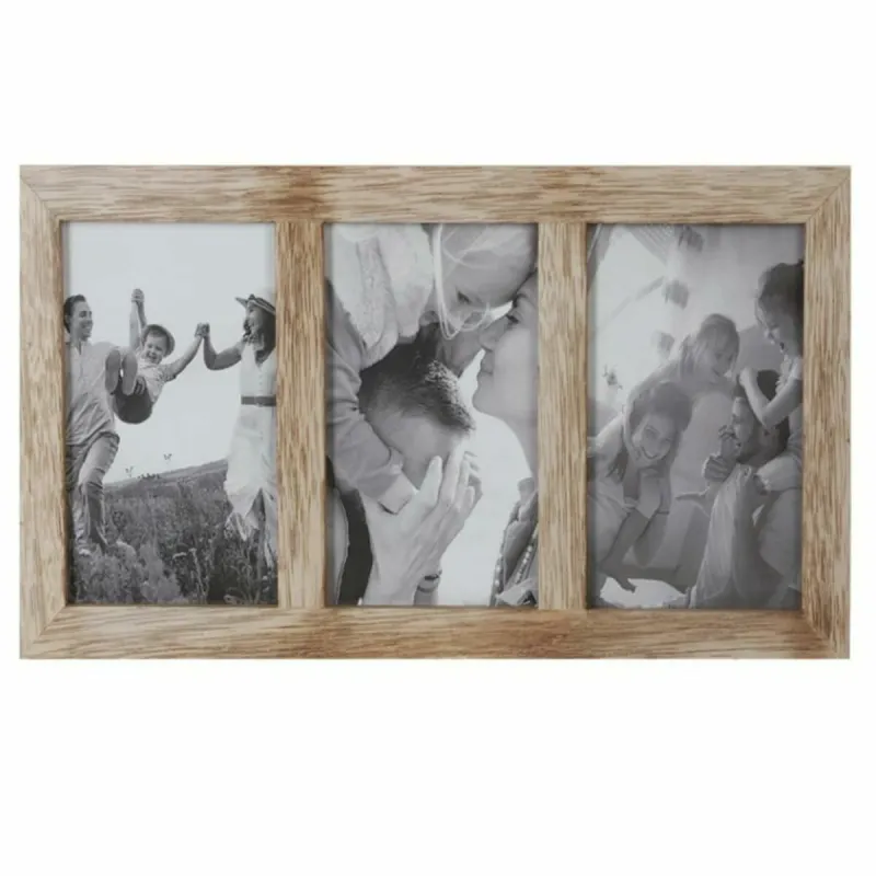 Foto rāmis DKD Home Decor Stikls Dabisks Kalns Koks MDF (35 x 1,2 x 18 cm)