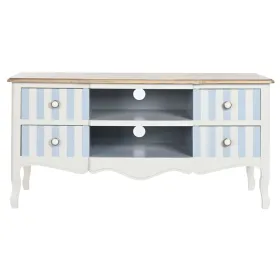 Televizoriaus baldai DKD Home Decor Balta Dangaus mėlynumo (120 x 48 x 60 cm)