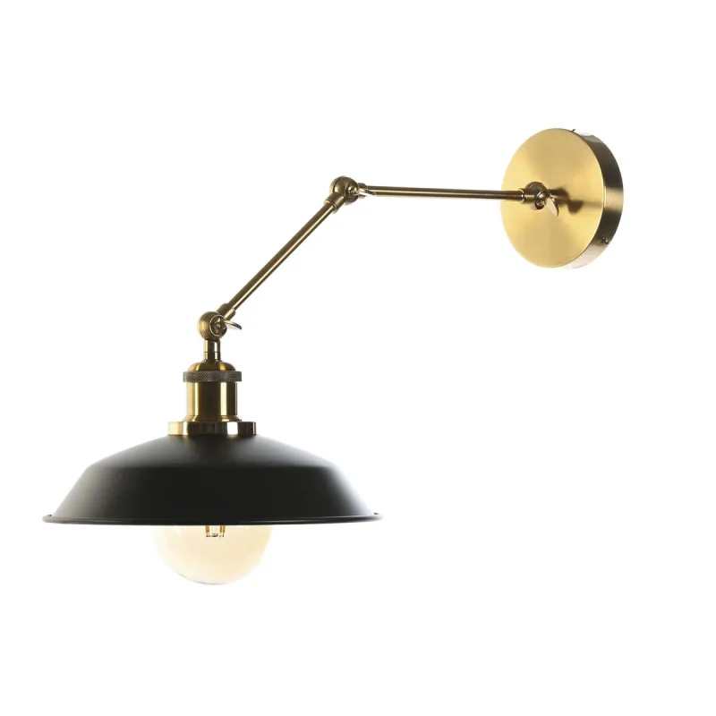 sienas Lampa DKD Home Decor Melns Bronza Metāls 50 W Vintage 220 V 26 x 53 x 23 cm