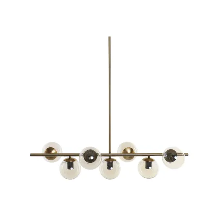 Kattolamppu DKD Home Decor Kullattu Metalli Kristalli 96 x 30 x 130 cm