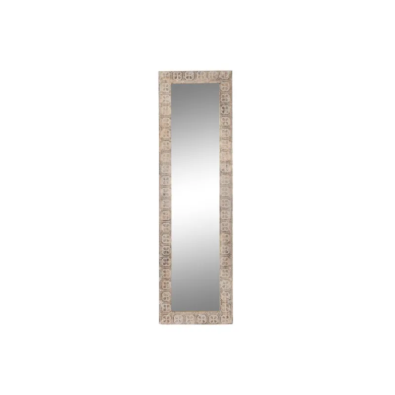 Sieninis veidrodis DKD Home Decor 44 x 3 x 150 cm Stiklas Ruda Balta Mango mediena Indas Medžio MDF Atskirtas