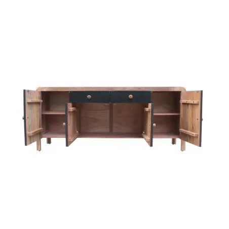 Устройство DKD Home Decor Чёрный Натуральный Деревянный 177 x 38 x 75 cm