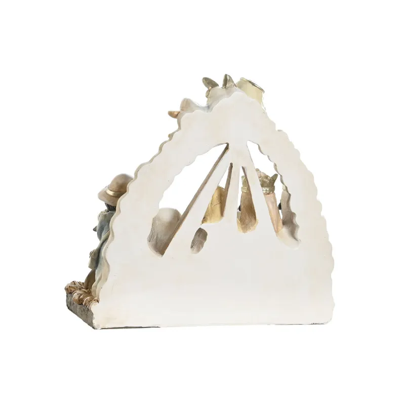 Kristuse sünni komplekt DKD Home Decor Sinine Valge Pruun Vaik 23,5 x 8 x 20,5 cm (2 Ühikut)