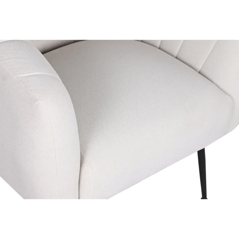 Кресло DKD Home Decor Чёрный Бежевый Позолоченный Поролон Деревянный Металл 81 x 75 x 73 cm