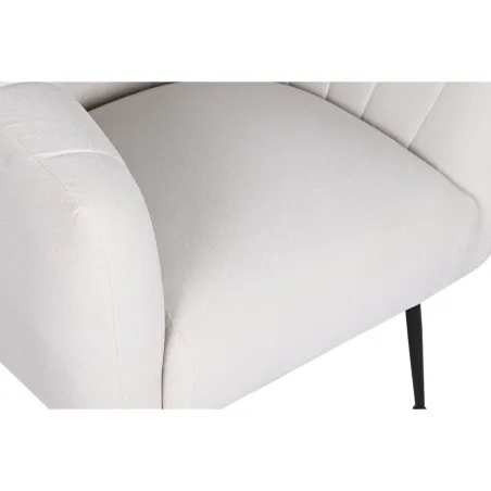 Nojatuoli DKD Home Decor Musta Beige Kullattu Vaahto Puu Metalli 81 x 75 x 73 cm