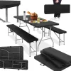 Стол складной с 2 ​​скамейками Springos GF0098 180 х 74 х 74 см
