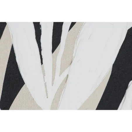 Canvas Home ESPRIT Balts Melns Bēšs Augu lapa Urbāns 63 x 4,3 x 93 cm (2 gb.)