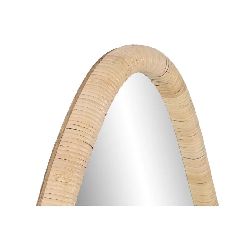 Seinapeegel Home ESPRIT Naturaalne Kristall Rotang Scandi 53 x 4 x 125 cm