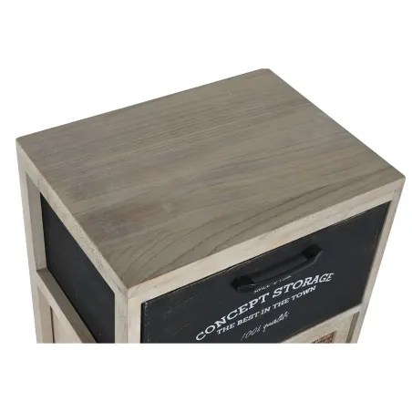 Komoda Home ESPRIT Juoda Natūralus Medžio 40 x 30 x 73,5 cm
