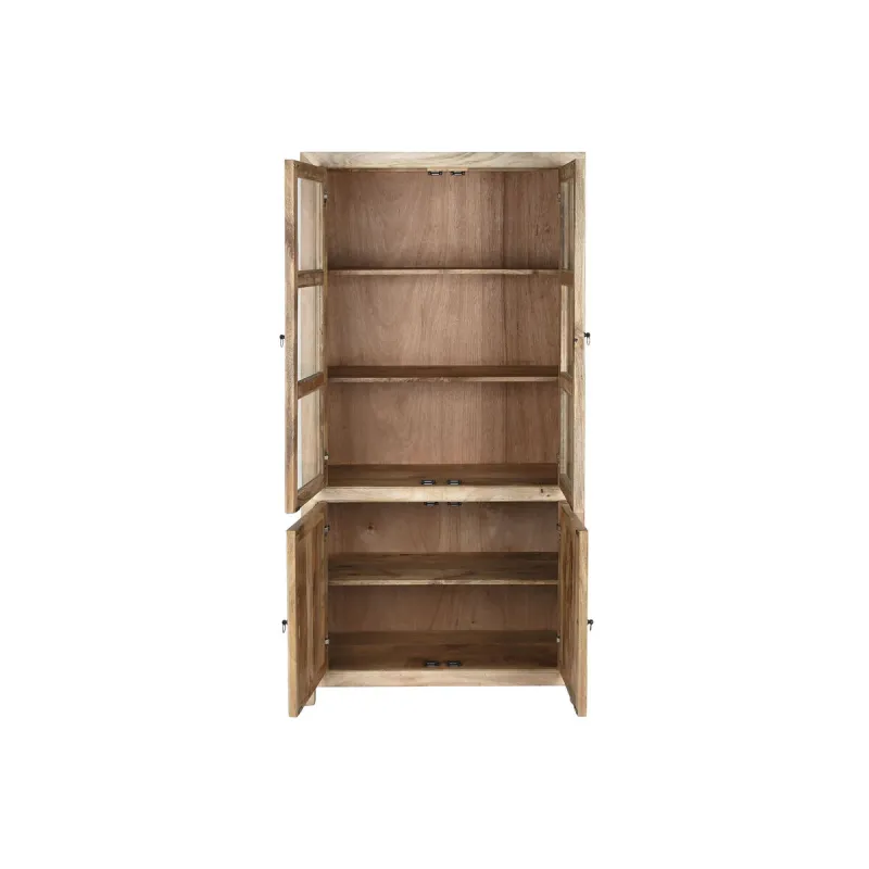 Дисплей-стенд Home ESPRIT Стеклянный Древесина манго 90 x 40 x 180 cm
