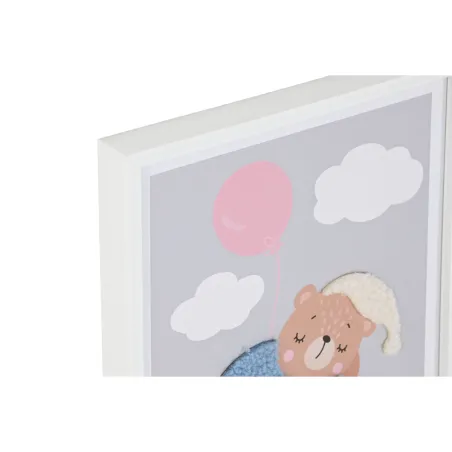 Glezna Home ESPRIT Dzeltens Pelēks Bērnu 30 x 1,8 x 40 cm (4 gb.)