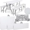 Стол складной с 2 ​​скамейками Springos GF0099 180 x 74 x 74 см