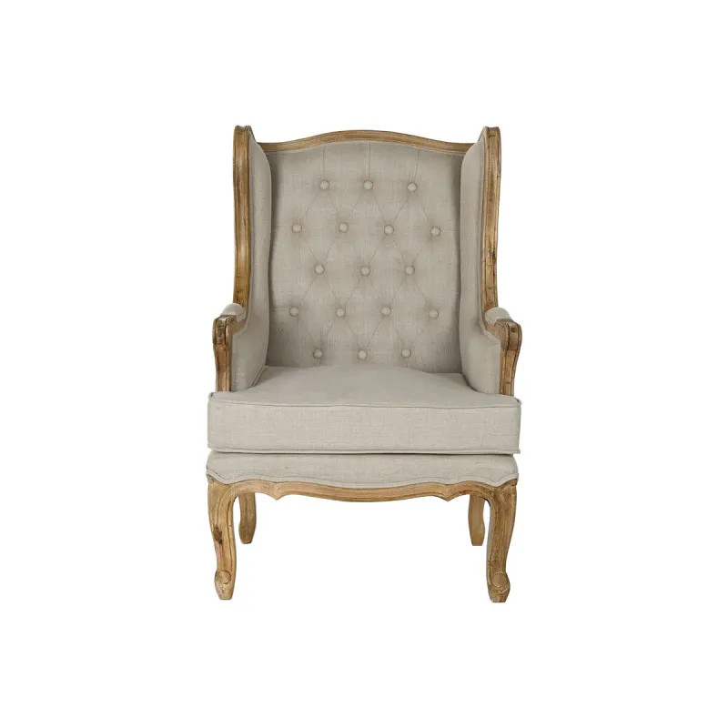 Nojatuoli Home ESPRIT Valkoinen Luonnollinen Mangopuu 72 x 75 x 110 cm