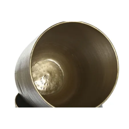 Planter Home ESPRIT Golden Silver Aluminium Modern 35 x 35 x 63 cm (2 Pieces)
