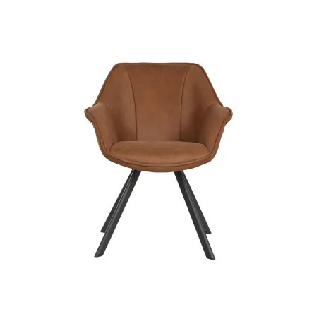 Valgomojo kėdė Home ESPRIT Juoda Kupranugaris Metalinis Mikro audinys 64 x 67 x 85 cm 67 x 64 x 83 cm
