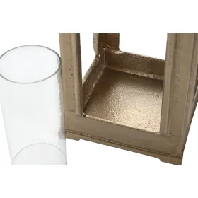 Žibintas Home ESPRIT Auksinis Aliuminis Stiklas Vintage 17 x 17 x 59 cm
