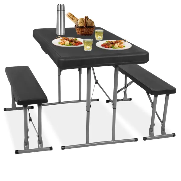 Folding table with 2 benches Springos GF0097 105 x 65 x 69 cm