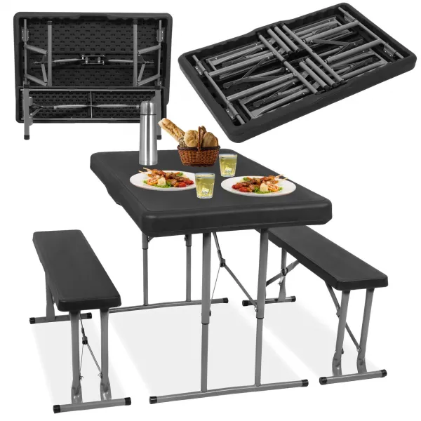 Стол складной с 2 ​​скамейками Springos GF0097 105 x 65 x 69 см