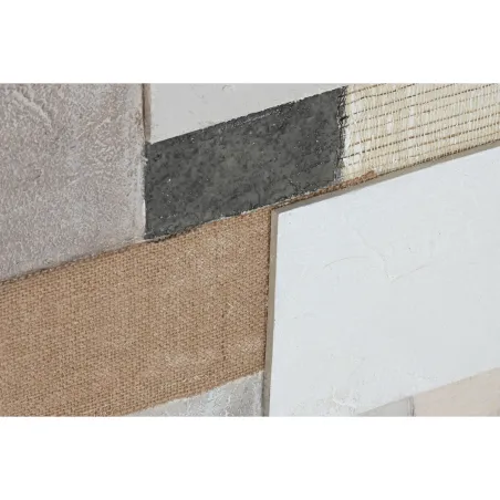 Canvas Home ESPRIT White Beige Abstract Urban 150 x 3 x 50 cm (2 Units)