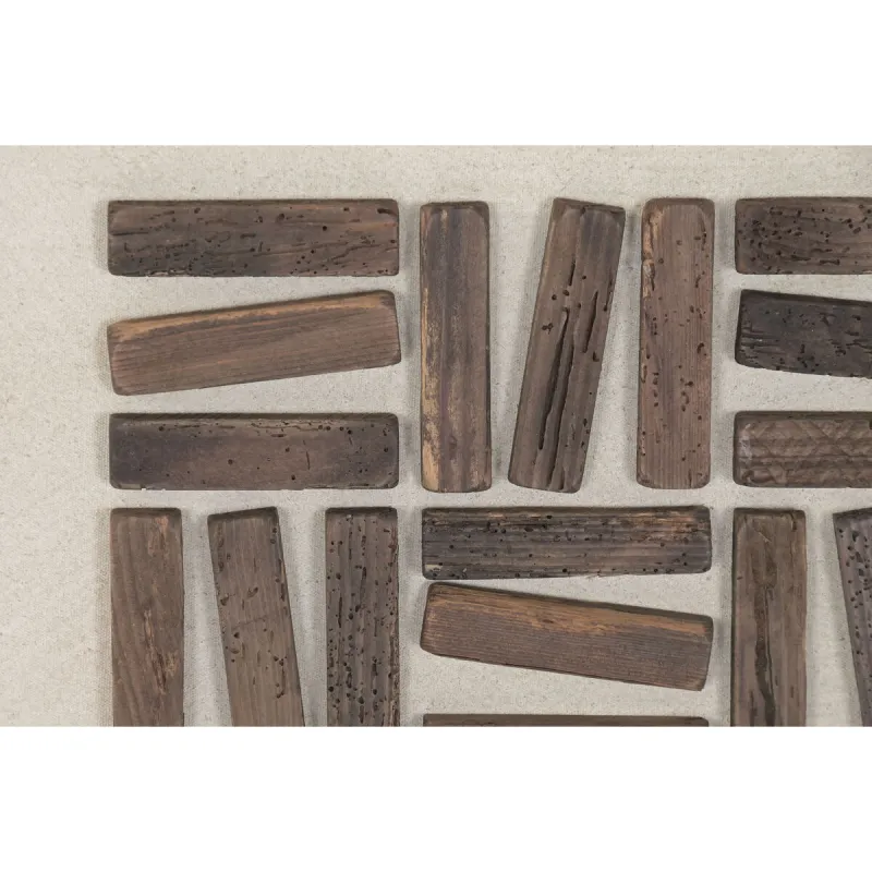 Painting Home ESPRIT Pinewood Recycled Wood 62 x 4 x 62 cm