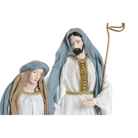 Christmas nativity set Home ESPRIT Blue White 27 x 24 x 40 cm