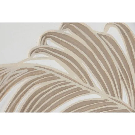 Paveikslas Home ESPRIT Balta Natūralus Paklodės Tropinis Su palengvėjimu 102,5 X 4,5 X 102,5 CM (2 vnt.)