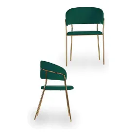 Chair Gift Decor Green Golden Polyester Iron 49 x 80,5 x 53 cm