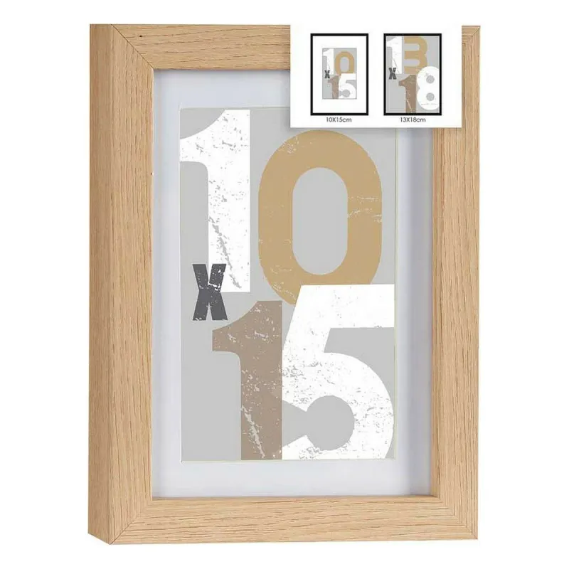 Fotoraam Gift Decor Naturaalne Klaas Puit MDF (6 Ühikut)