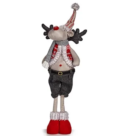 Christmas Reindeer Krist+ FG09-PX21383A Red Grey Christmas Reindeer 13 x 65 x 18 cm (4 Units)