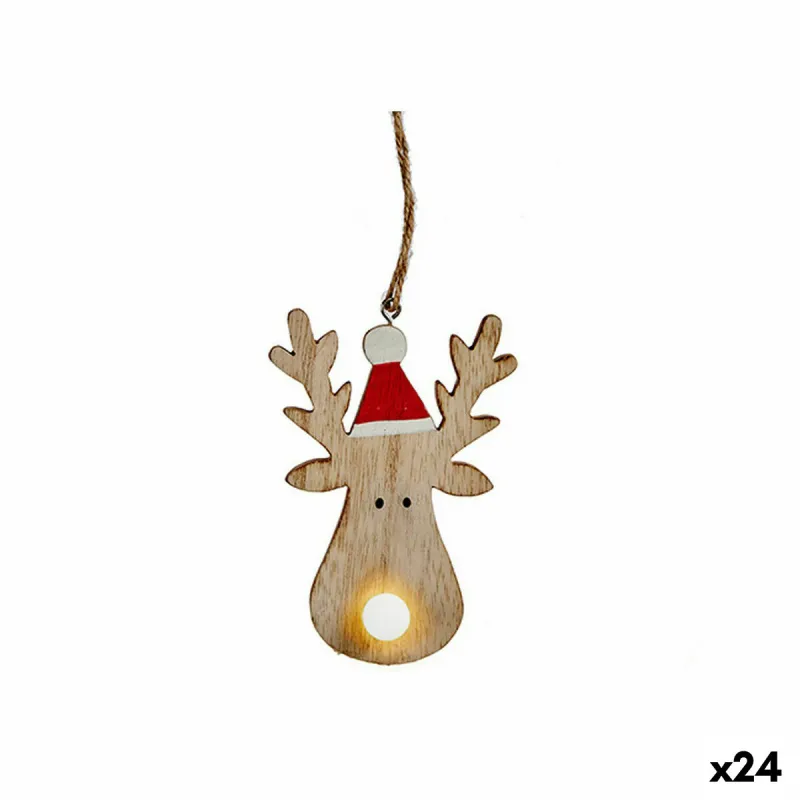 Ziemassvētku Nieciņš Krist+ Brūns Koks Ziemeļbrieži 7,5 x 2,5 x 17 cm 7,5 x 11 x 3 cm (24 gb.)