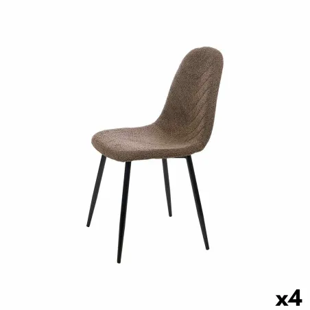 Kėdė Gift Decor Ruda Metalinis Audinys Polietileno mediena Vilna 45 x 89 x 53 cm (4 vnt.)