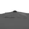Dārza saulessargs ar kloķi, liels, salokāms terasei un balkonam, Springos GU0037, 240 cm, tumši pelēks