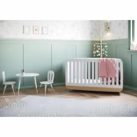 Nightstand Alexandra House Living White Metal Pine 47 x 60 x 35 cm 1 drawer