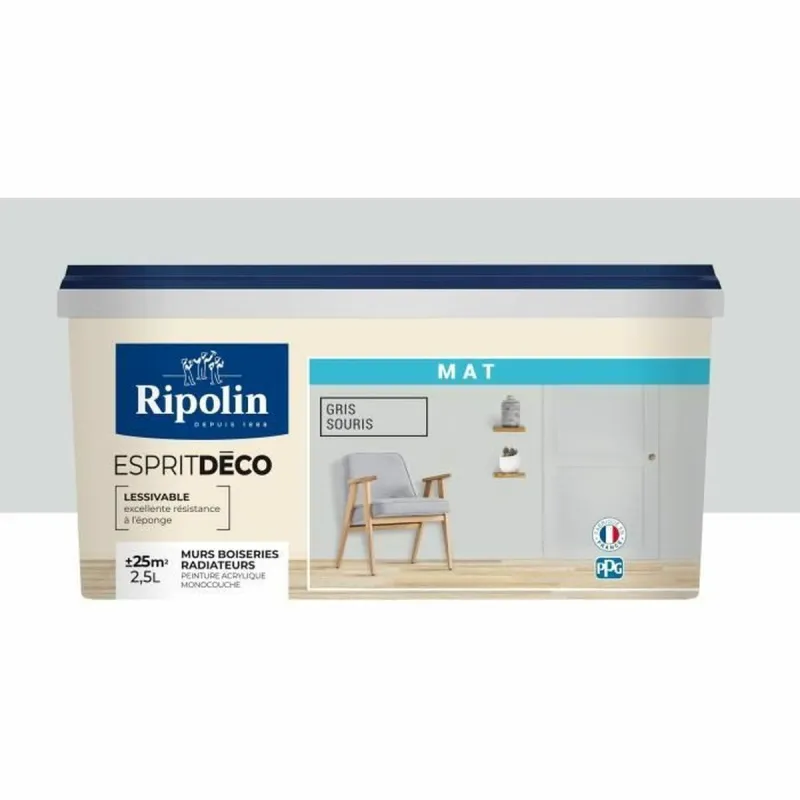 Gruntinis Dažai Ripolin Pilka Parafinas 2,5 L