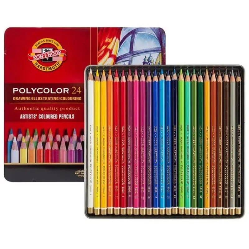 Krāsainie zīmuļi Michel Polycolor 24 Daudzums Daudzkrāsains