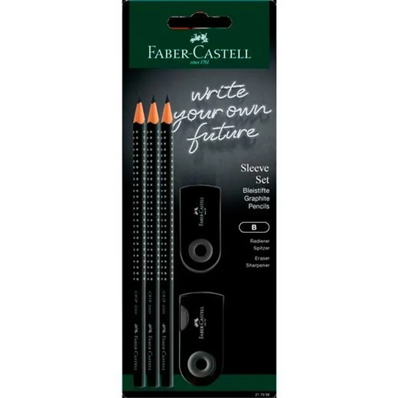 Lyijykynäsetti Faber-Castell Musta Kolmikulmainen B 5 Kappaletta