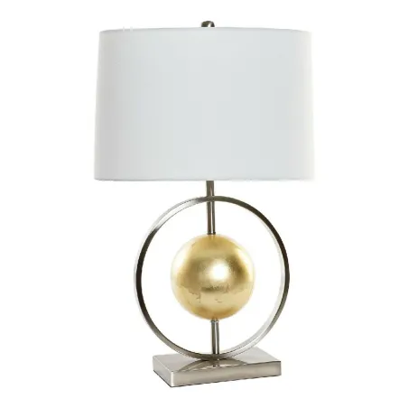 Stalinė lempa DKD Home Decor 8424001806843 Balta Auksinis Sidabras Metalinis 60 W 220 V 40 x 22 x 64 cm