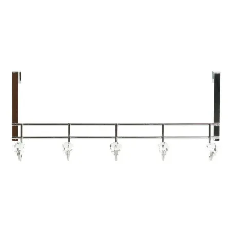 Paltų kabykla pritvirtinama prie durų DKD Home Decor 8424001835256 Skaidrus Sidabras Metalinis 47 x 10 x 22 cm
