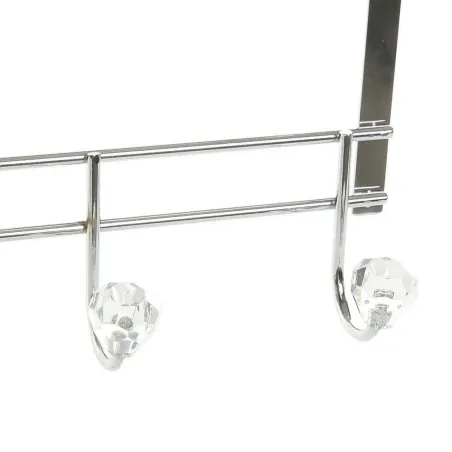 Paltų kabykla pritvirtinama prie durų DKD Home Decor 8424001835256 Skaidrus Sidabras Metalinis 47 x 10 x 22 cm