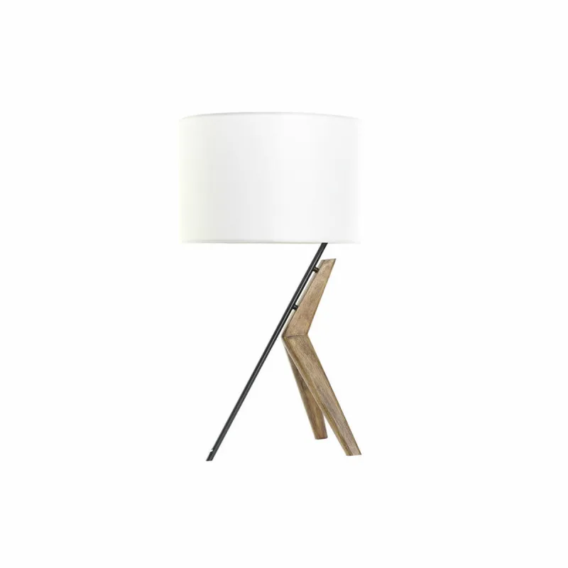 Galda lampa DKD Home Decor Melns Metāls Brūns Balts Дуб 220 V 50 W 35 x 35 x 54 cm
