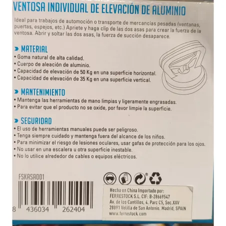 Suction cup Ferrestock 35 kg 50 kg