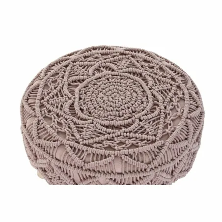 Jalatugi DKD Home Decor Naturaalne Heleroosa Puit Boho Makramee 53 x 53 x 31 cm