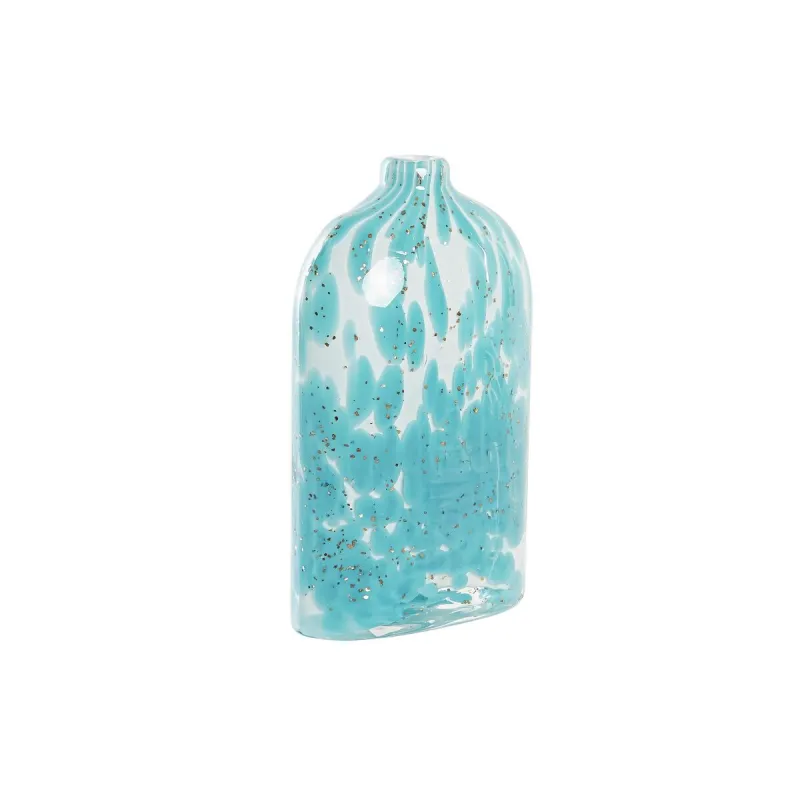 Vāze DKD Home Decor Zils Stikls Vidusjūra 12 x 7,5 x 21,5 cm
